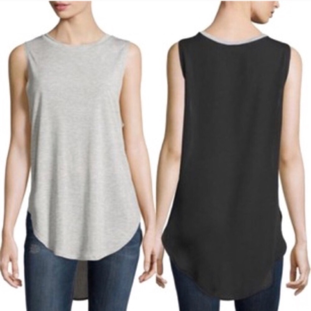 Haute Hippie crew neck high low top